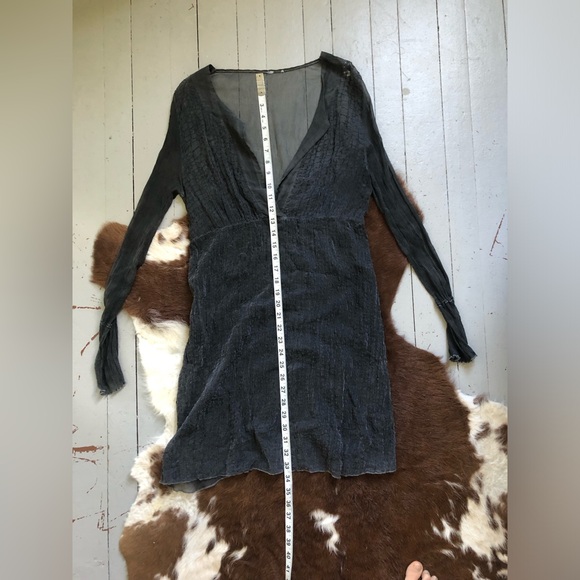 Sheer silk devore (burnout) dress - Picture 7 of 7